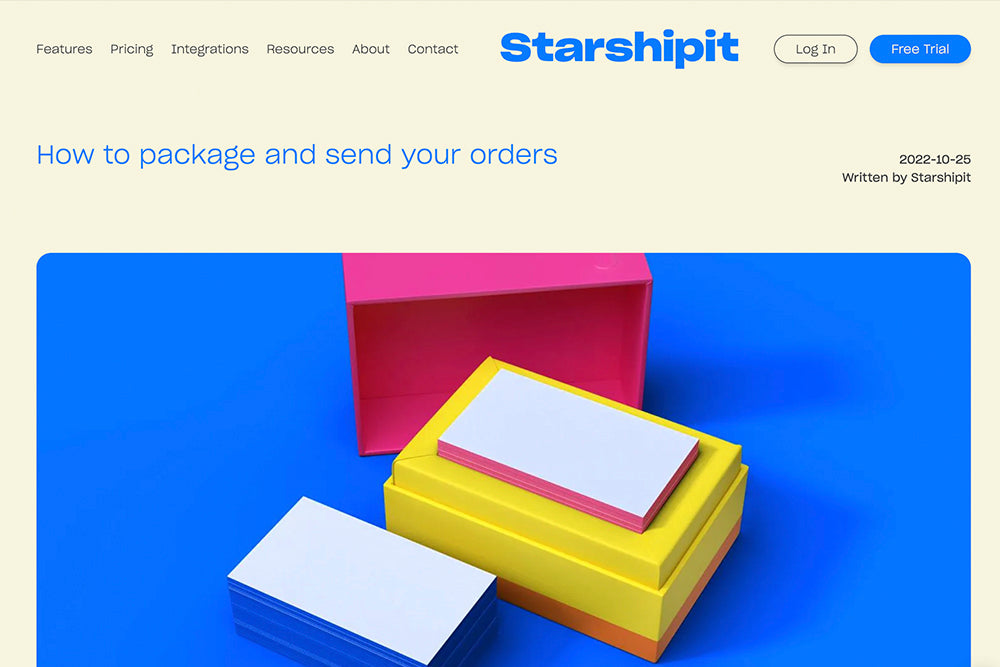 Starshipit - 'Packaging & sending Online orders'